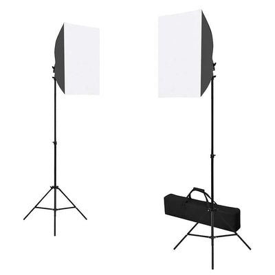 Vidaxl Photo Studio Set mit Softbox -Lampen, Hintergrund und Reflektor