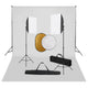 Vidaxl Photo Studio Set mit Softbox -Lampen, Hintergrund und Reflektor