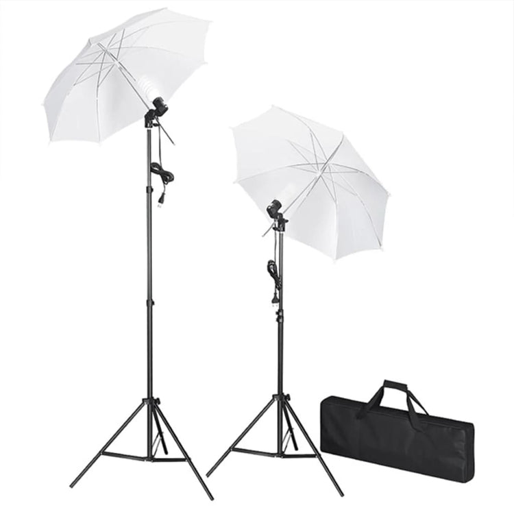 Vidaxl Photo Studio Set mit Lampen, Regenschirmen, Hintergrund und Reflektor