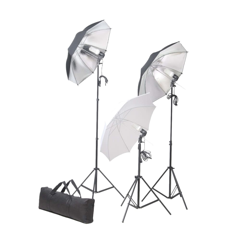 Vidaxl Photo Studio Set mit Lampen, Regenschirmen, Hintergrund und Reflektor