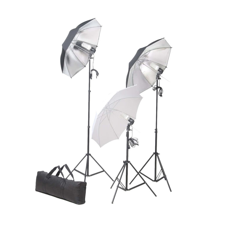 Vidaxl Photo Studio Set mit Lampen, Regenschirmen, Hintergrund und Reflektor