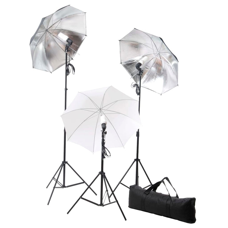 Vidaxl Photo Studio Set mit Lampen, Regenschirmen, Hintergrund und Reflektor