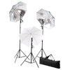 Vidaxl Photo Studio Set mit Lampen, Regenschirmen, Hintergrund und Reflektor