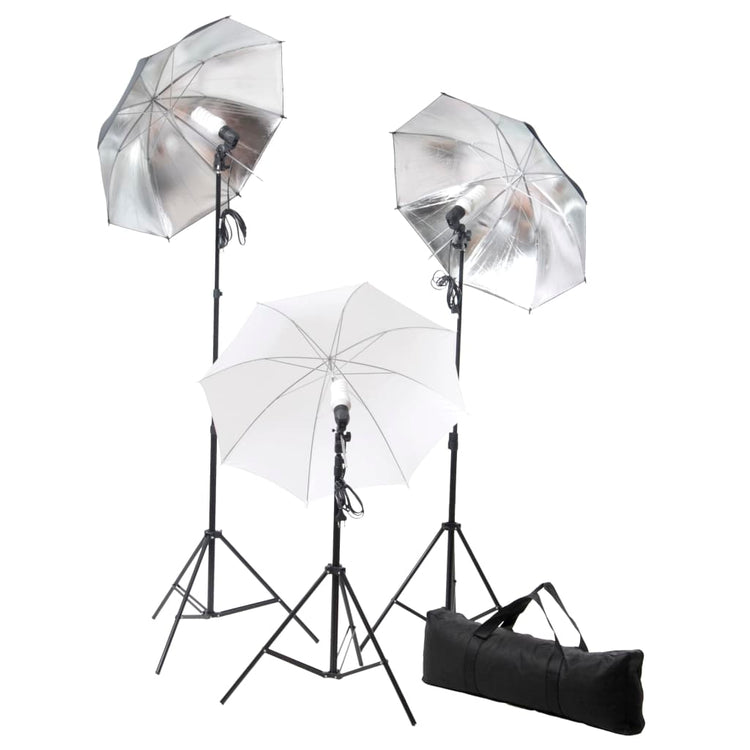 Vidaxl Photo Studio Set mit Lampen, Regenschirmen, Hintergrund und Reflektor