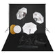 Vidaxl Photo Studio Set mit Lampen, Regenschirmen, Hintergrund und Reflektor