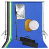 Vidaxl Photo Studio Set mit Softbox -Lampen, Hintergrund und Reflektor