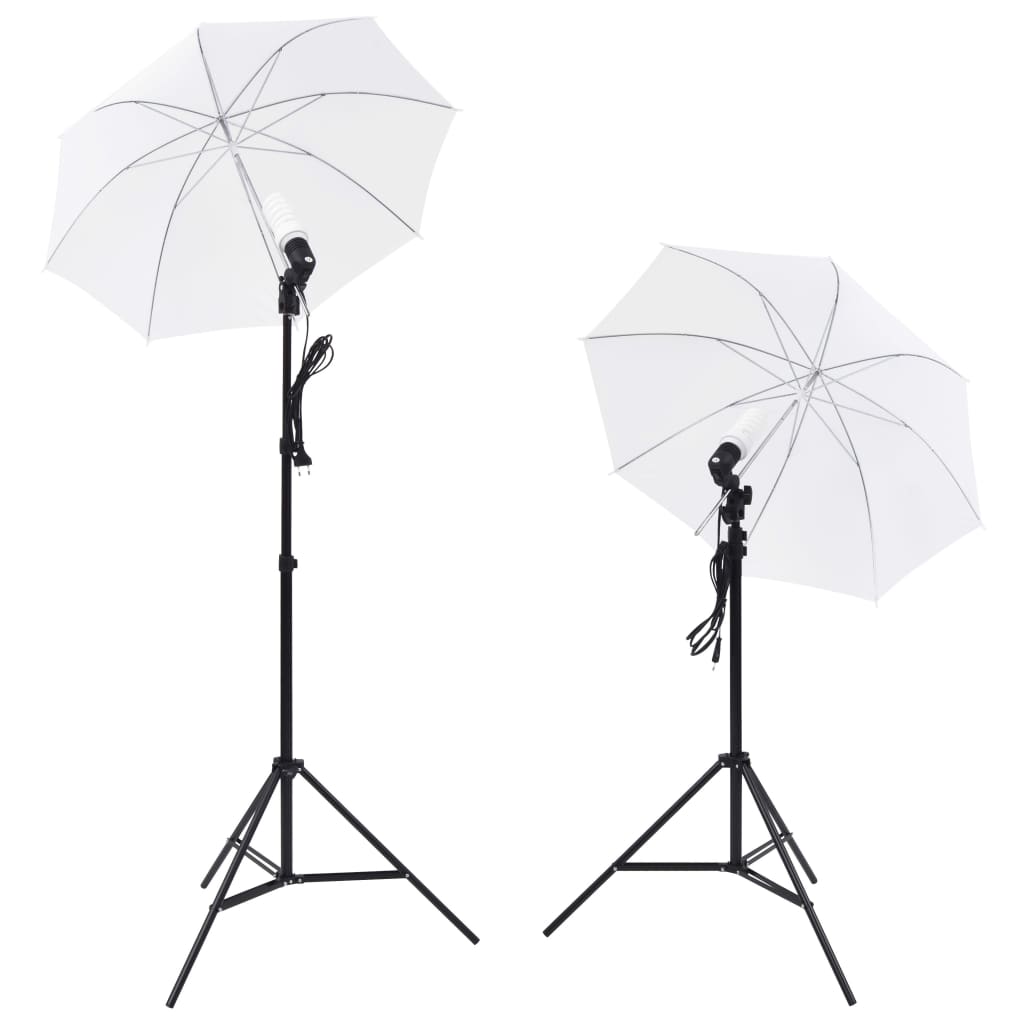 Vidaxl Photo Studio Set mit Lampen, Regenschirmen, Hintergrund und Reflektor