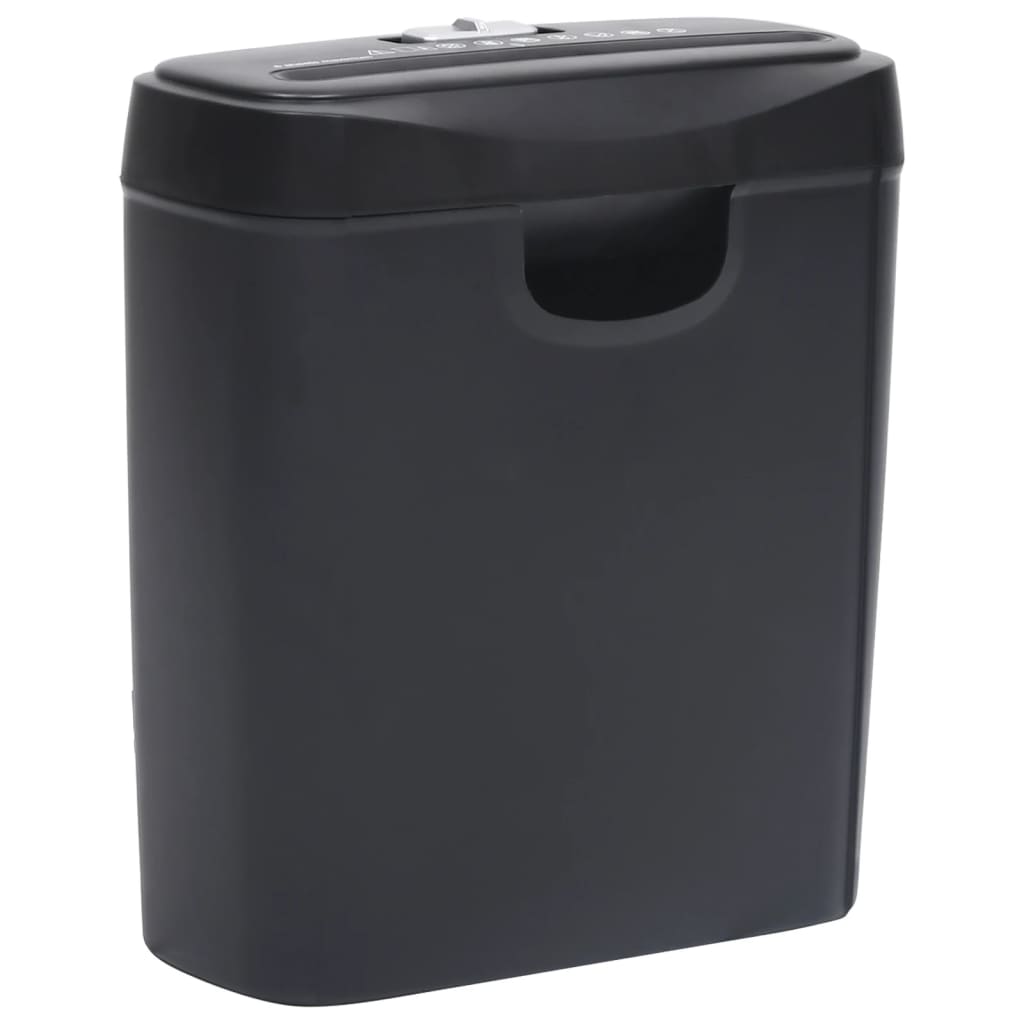 Vidaxl Paper Shredder 6 Seiten Streifen schwarz