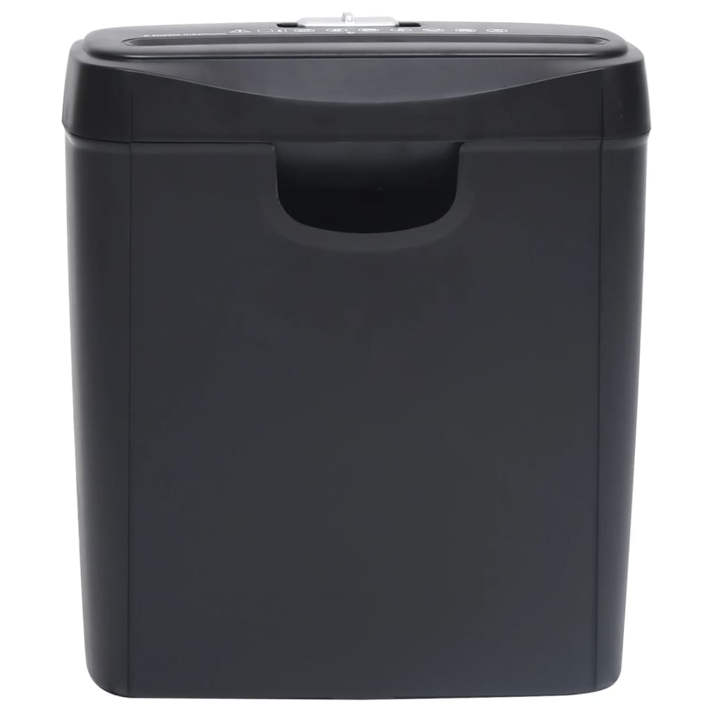 Vidaxl Paper Shredder 6 Seiten Streifen schwarz