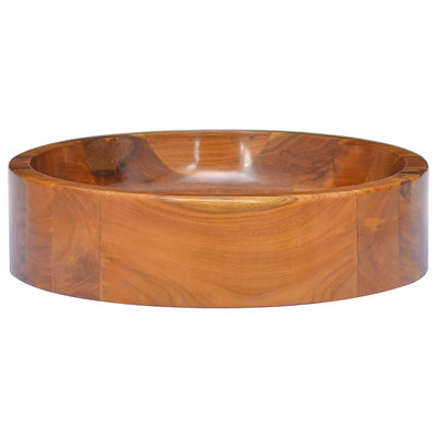 VIDAXL WASHBAIN Ø40x10 cm Festes Teak