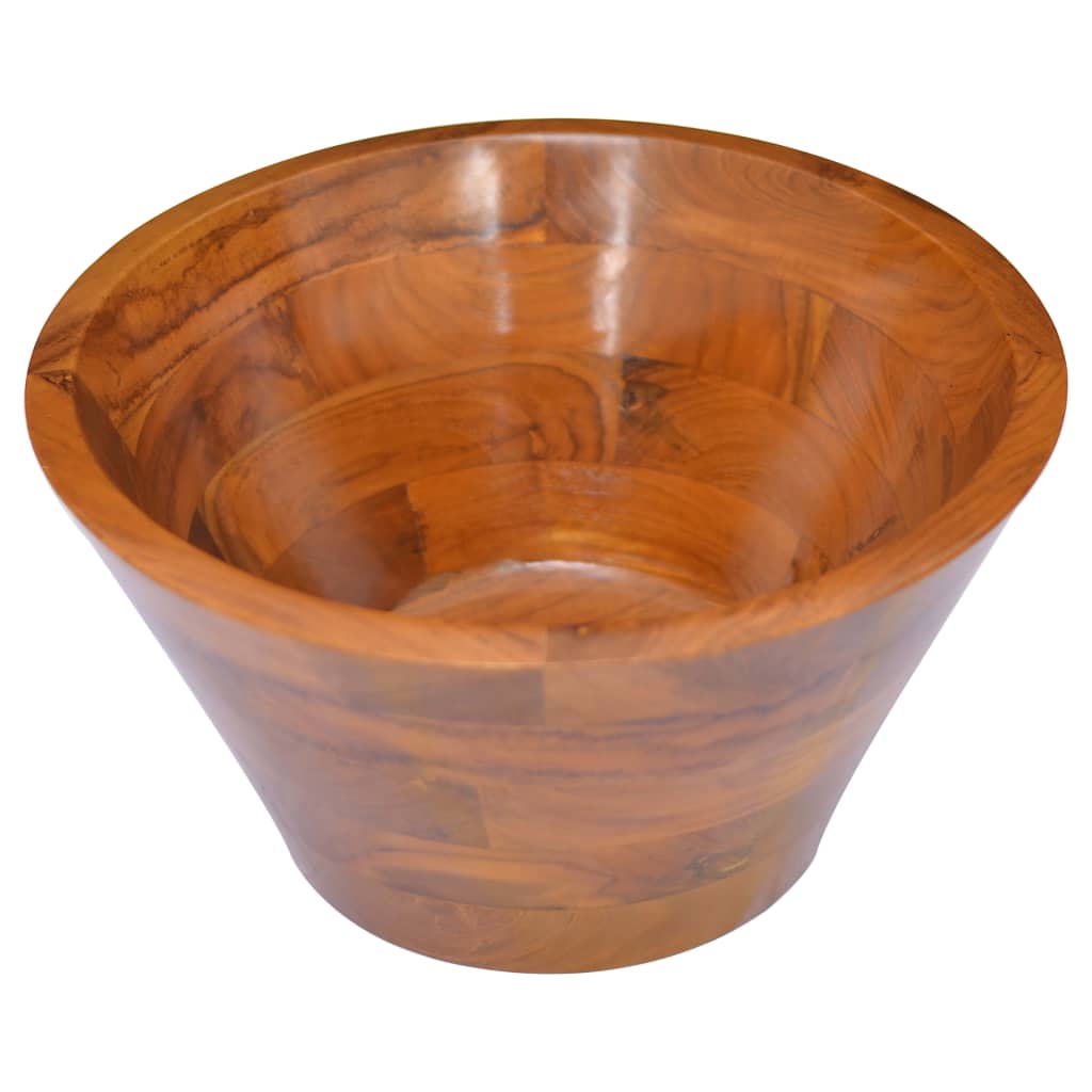 VIDAXL WASHBAIN Ø40x20 cm Festes Teak