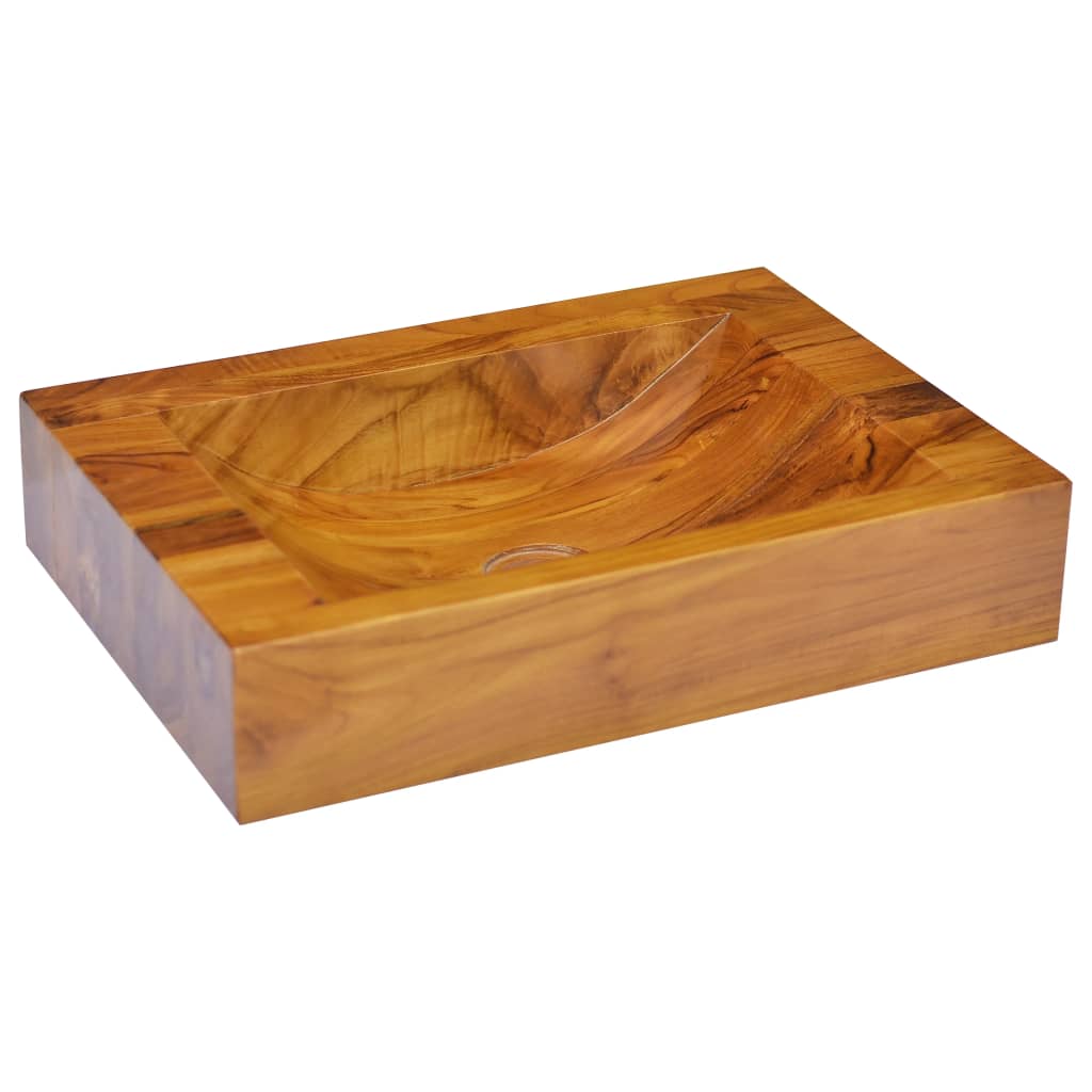VIDAXL WASHBAIN 50 x 35 x 10 cm Festes Teak