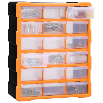 VIDAXL -Veranstalter mit 18 mittleren Schubladen 38x16x47 cm