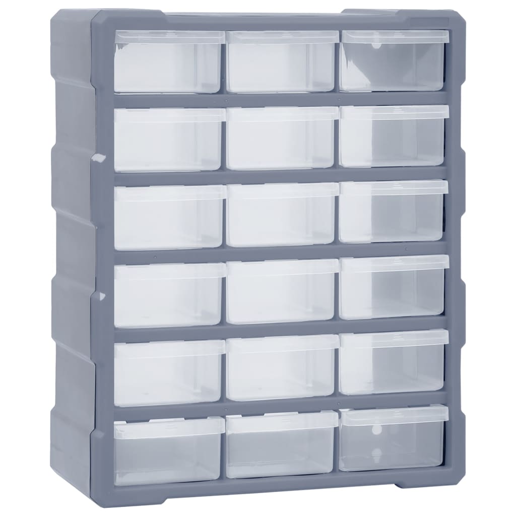 VIDAXL -Veranstalter mit 18 mittleren Schubladen 38x16x47 cm