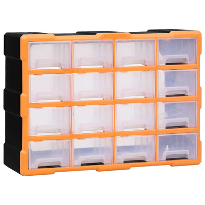 VIDAXL -Organizer mit 16 mittleren Schubladen 52x16x37 cm