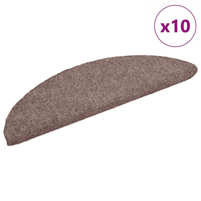 Vidaxl Treppenmatten Selbstadhäsiv 10 ST 56x17x3 cm Nadel braun