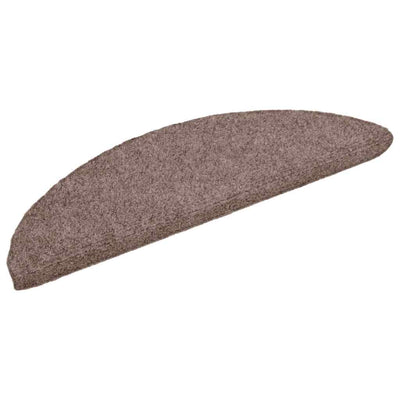 Vidaxl Treppenmatten Selbstadhäsiv 10 ST 56x17x3 cm Nadel braun