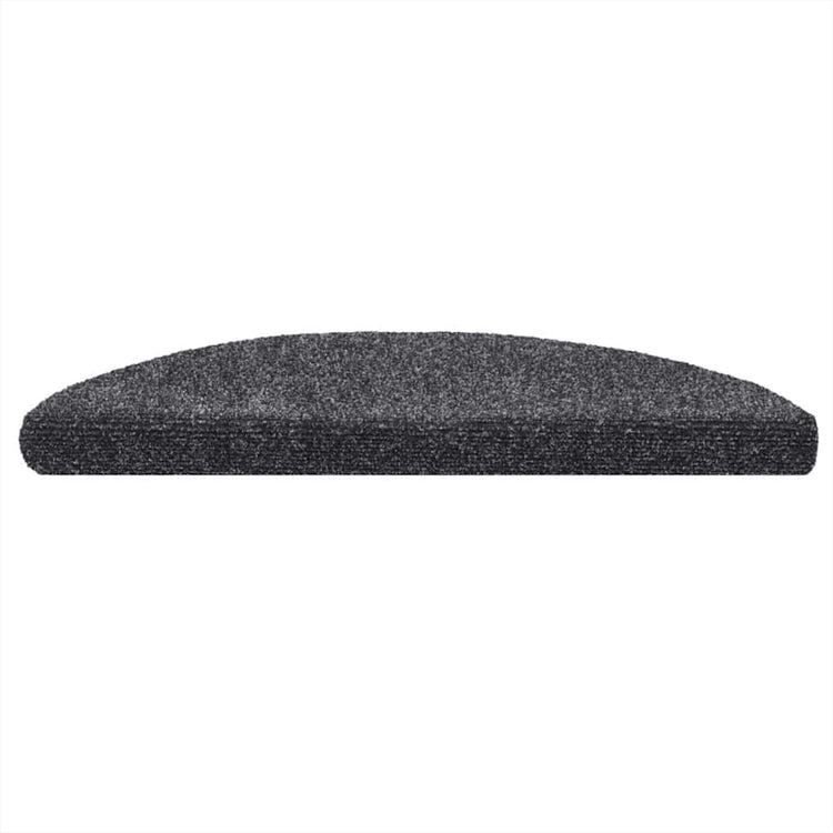 Vidaxl Treppenmatten Selbstadhäsiv 10 ST 56x17x3 cm Nadel dunkel grau