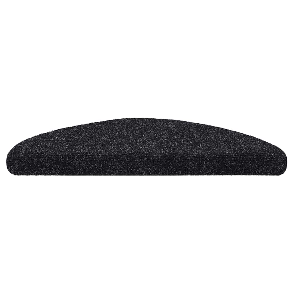 Vidaxl Treppenmatten Selbstadhäsiv 5 ST 56x17x3 cm Nadel sich schwarz gefühlt