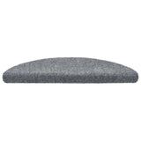 Vidaxl Treppenmatten Selbstadhäsiv 10 ST 56x17x3 cm Nadel hellgrau - afbeelding 3