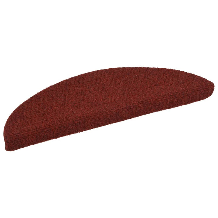 Vidaxl Treppenmatten Selbstadhäsiv 5 ST 56x17x3 cm Nadel rot gefühlt