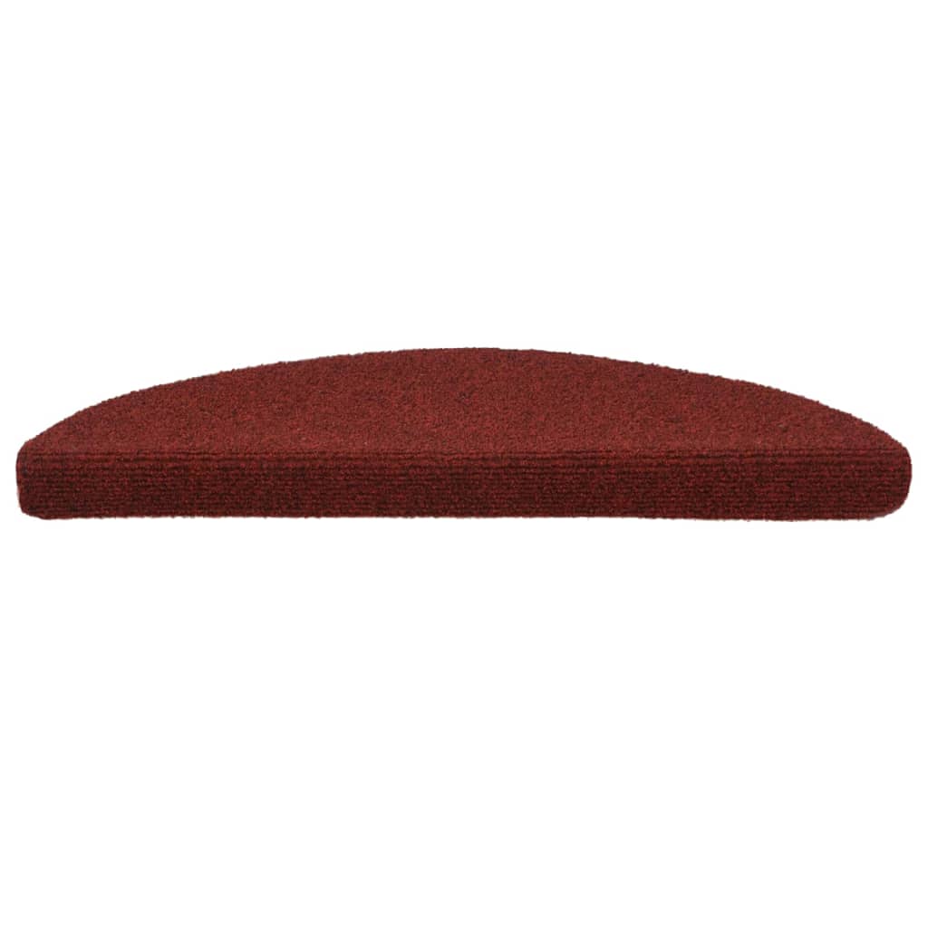 Vidaxl Treppenmatten Selbstadhäsiv 5 ST 56x17x3 cm Nadel rot gefühlt