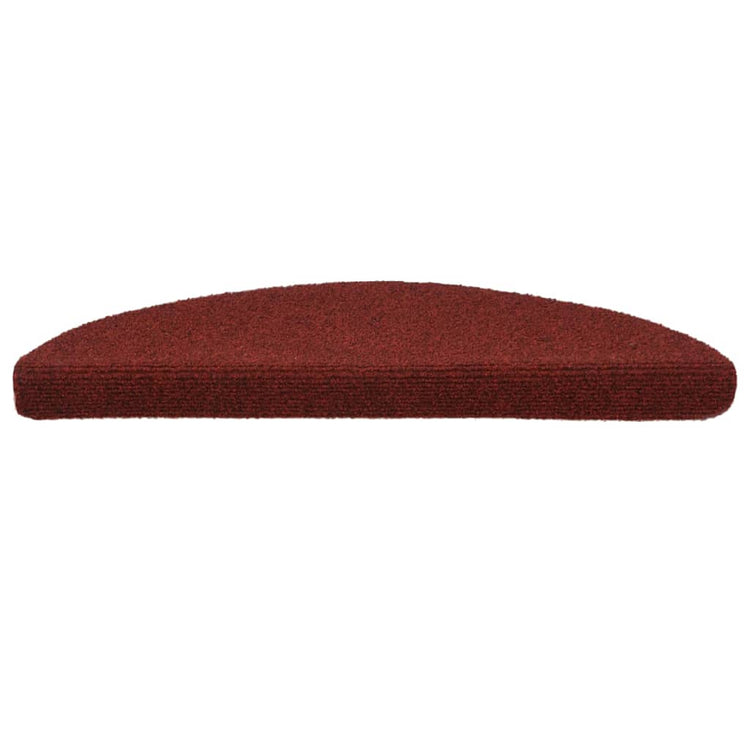 Vidaxl Treppenmatten Selbstadhäsiv 5 ST 56x17x3 cm Nadel rot gefühlt