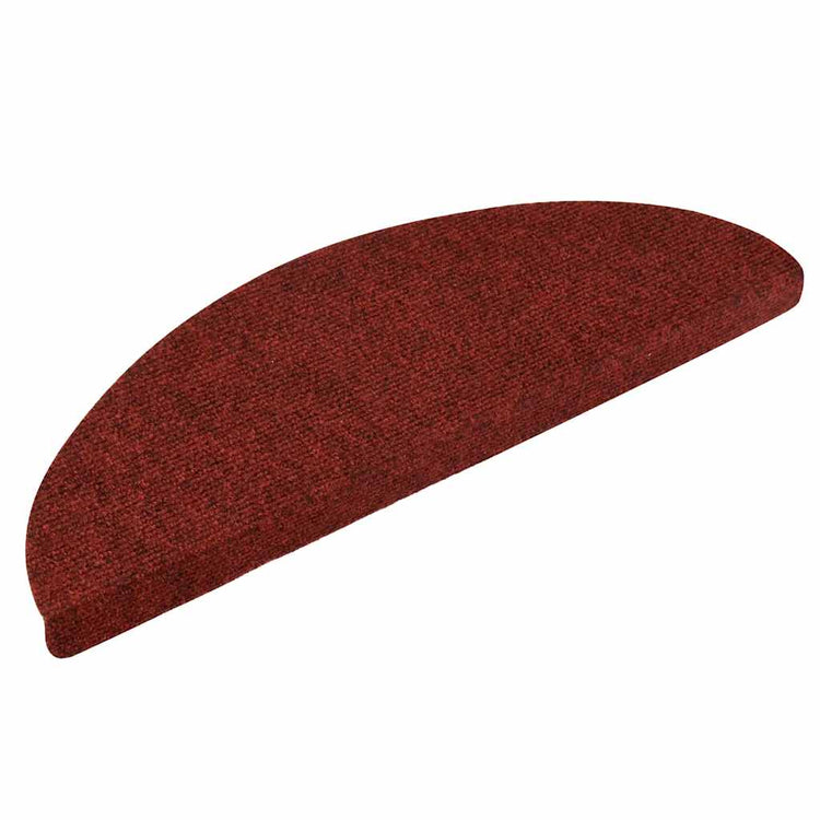 Vidaxl Treppenmatten Selbstadhäsiv 10 ST 56x17x3 cm Nadel rot gefühlt