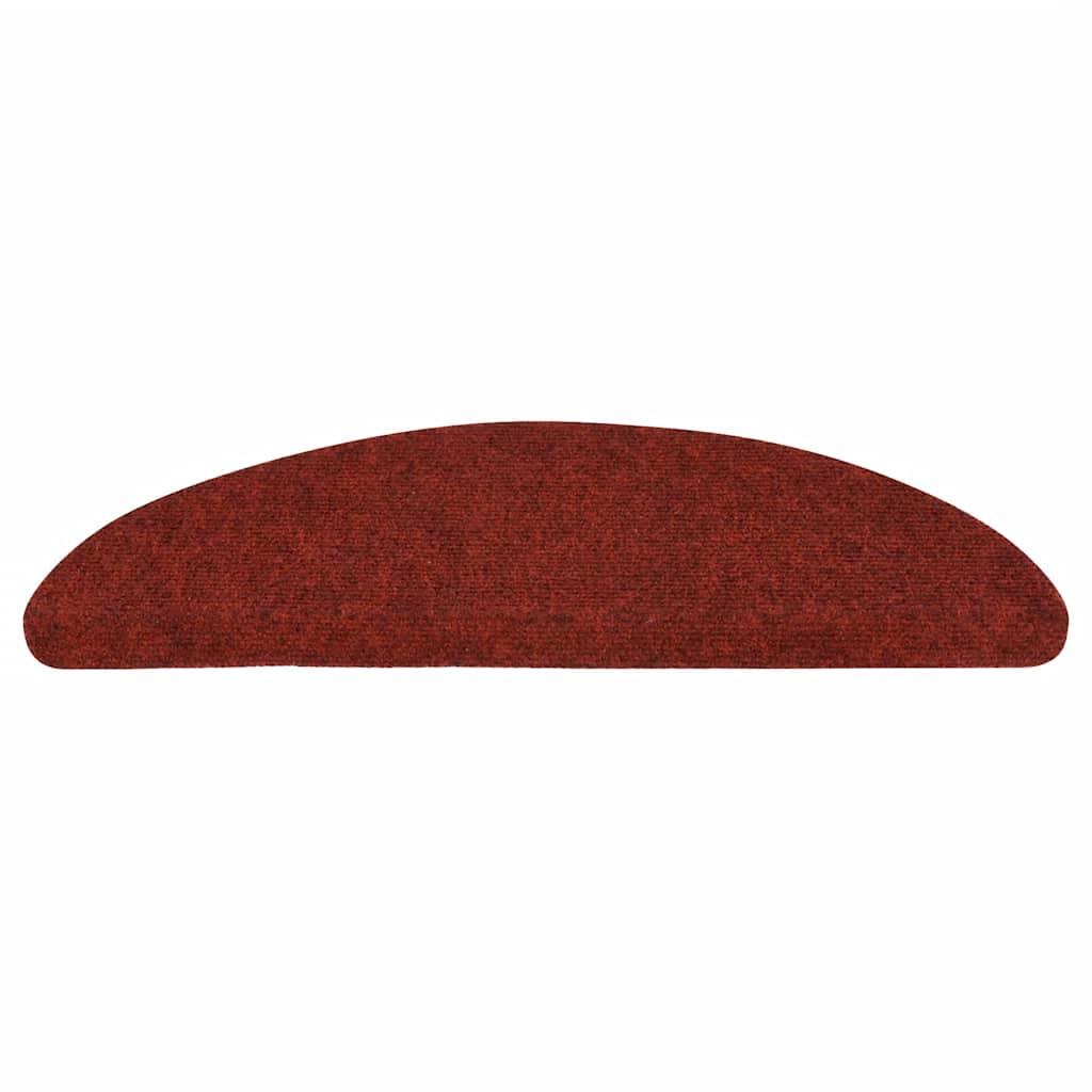 Vidaxl Treppenmatten Selbstadhäsiv 10 ST 56x17x3 cm Nadel rot gefühlt