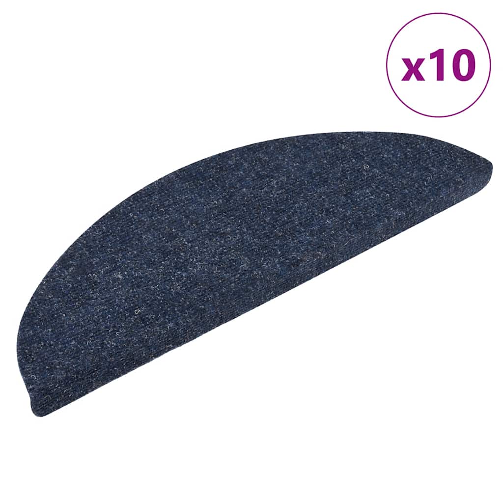 Vidaxl Treppenmatten Selbstadhäsiv 10 ST 56x17x3 cm Nadel Blau