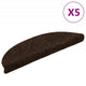 Vidaxl Treppenmatten Selbstadhäsiv 5 ST 56x17x3 cm Nadel braun