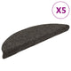 Vidaxl Treppenmatten Selbstadhäsiv 5 ST 56x17x3 cm Nadel Filz Anthrazitfarbe
