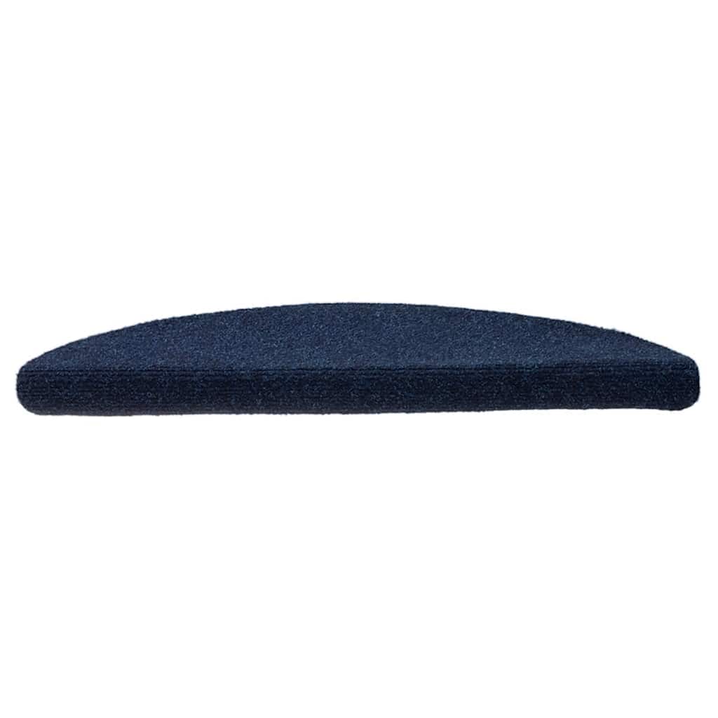Vidaxl Treppenmatten Selbstadhäsiv 10 ST 56x17x3 cm Nadel Filz Navy Blau
