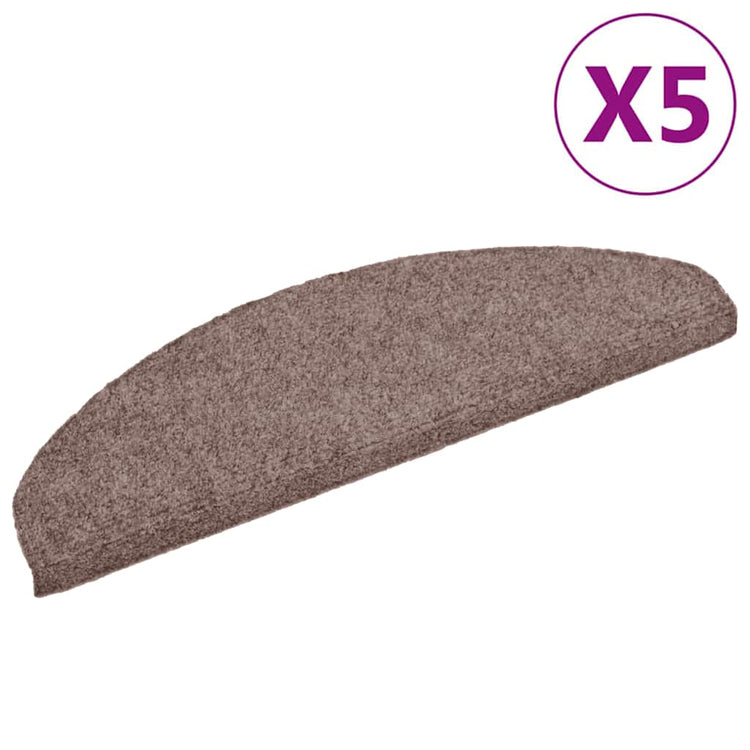 Vidaxl Treppenmatten Selbstadhäsiv 5 ST 65x21x4 cm Nadel braun