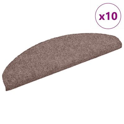 Vidaxl Treppenmatten Selbstadhäsiv 10 Stcs 65x21x4 cm Nadel braun fühlt sich braun