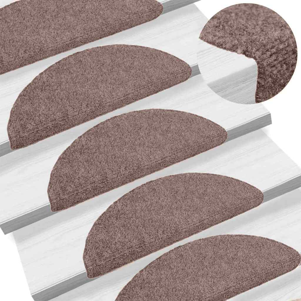 Vidaxl Treppenmatten Selbstadhäsiv 10 Stcs 65x21x4 cm Nadel braun fühlt sich braun