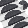 Vidaxl Treppenmatten Selbstadhäsiv 5 ST 65x21x4 cm Nadel dunkel grau