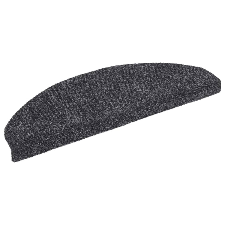 Vidaxl Treppenmatten Selbstadhäsiv 10 Stcs 65x21x4 cm Nadel dunkel grau gefühlt