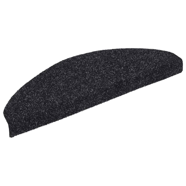 Vidaxl Treppenmatten Selbstadhäsiv 5 ST 65x21x4 cm Nadel schwarz gefühlt