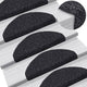 Vidaxl Treppenmatten Selbstadhäsiv 10 PCs 65x21x4 cm Nadel sich schwarz gefühlt