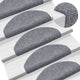 Vidaxl Treppenmatten Selbstadhäsiv 5 PCs 65x21x4 cm Nadel fühlt sich hellgrau