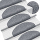 Vidaxl Treppenmatten Selbstadhäsiv 10 Stcs 65x21x4 cm Nadel fühlt sich hellgrau