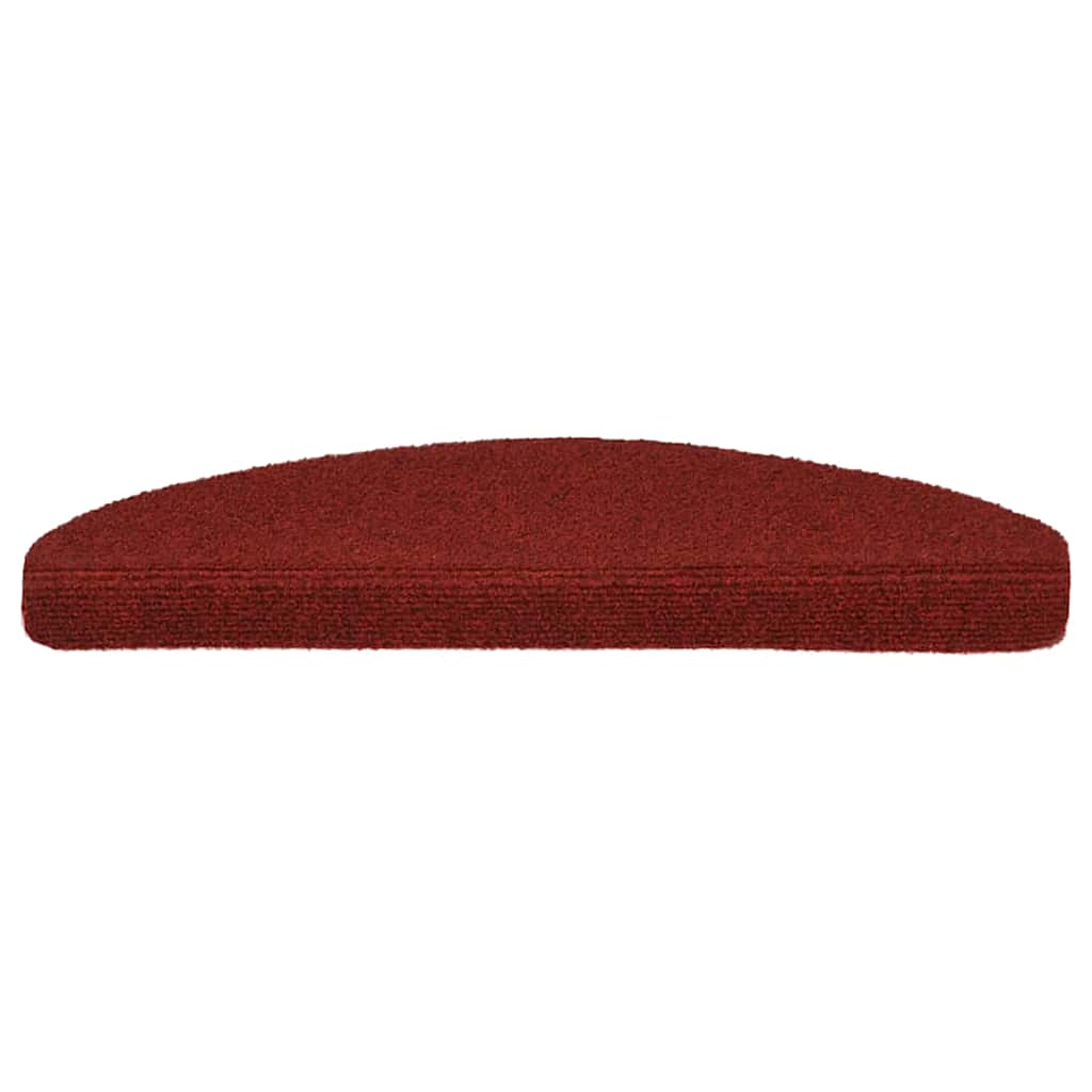 Vidaxl Treppenmatten Selbstadhäsiv 5 ST 65x21x4 cm Nadel rot gefühlt