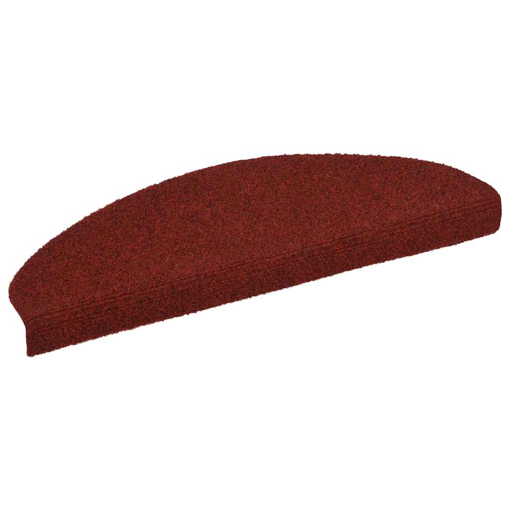 Vidaxl Treppenmatten Selbstadhäsiv 10 PCs 65x21x4 cm Nadel rot gefühlt