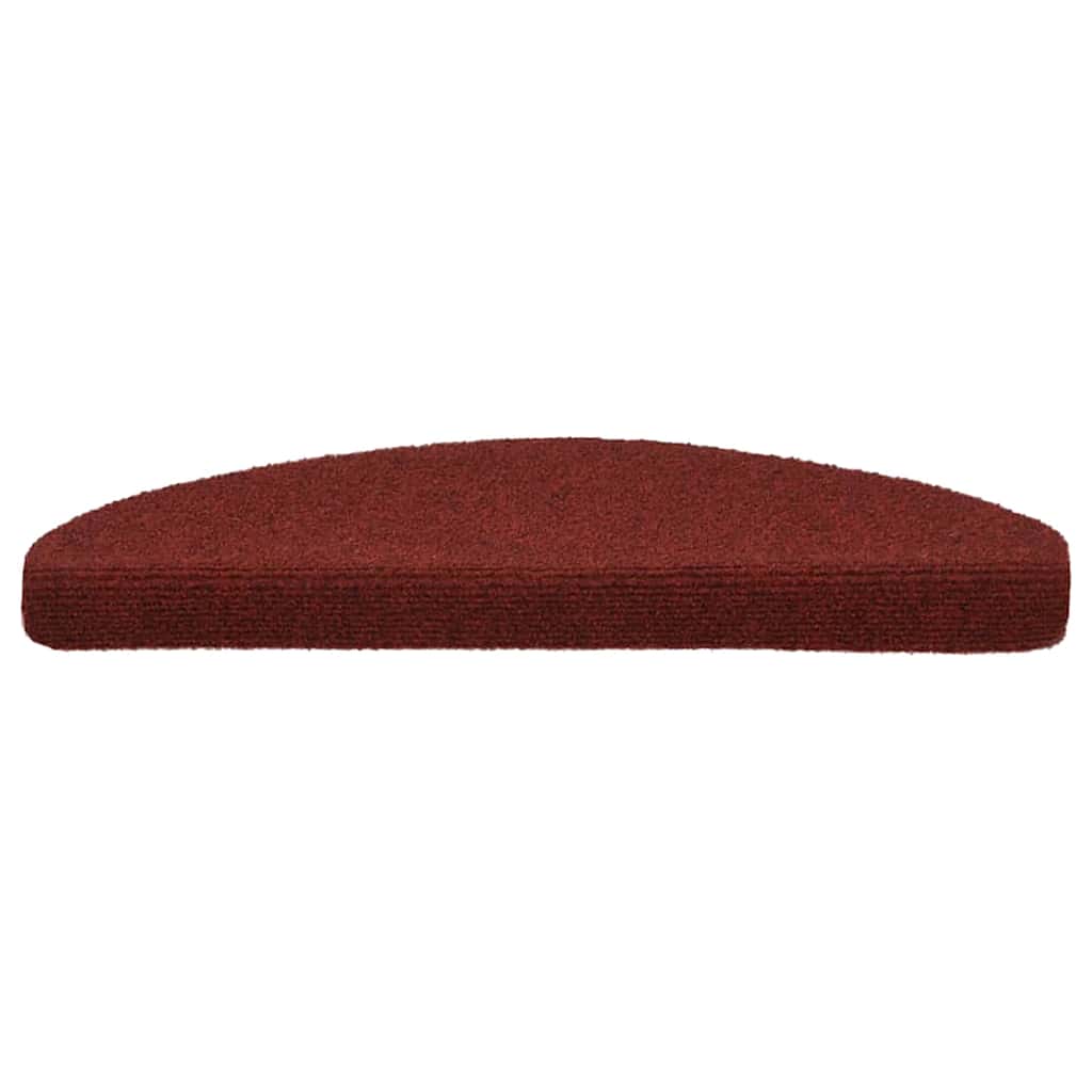 Vidaxl Treppenmatten Selbstadhäsiv 10 PCs 65x21x4 cm Nadel rot gefühlt