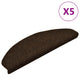 Vidaxl Treppenmatten Selbstadhäsiv 5 ST 65x21x4 cm Nadel braun