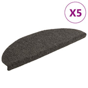 Vidaxl Treppenmatten Selbstadhäsiv 5 PCs 65x21x4 cm Nadel Filz anthrazitfarben - afbeelding 1