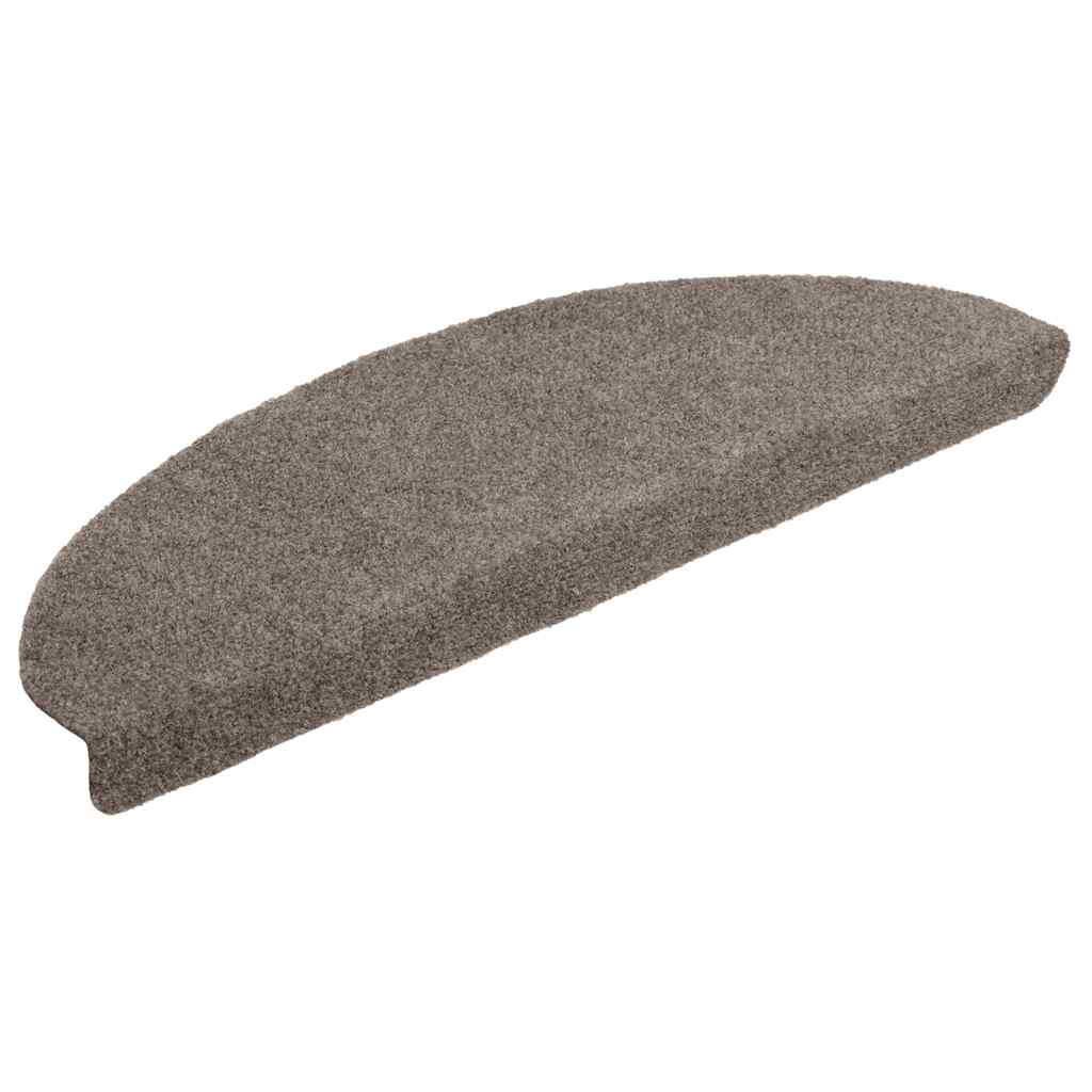 Vidaxl -Treppenmatten selbstadhäsiv 10 PCs 65x21x4 cm Nadel Filz creme -gelenkt