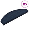 Vidaxl Treppenmatten Selbstadhäsiv 5 ST 65x21x4 cm Nadel Filz Navy Blau