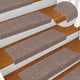 Vidaxl -Treppenmatten 5 ST 65x21x4 cm Nadel braun